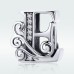 Talisman argint Litera E